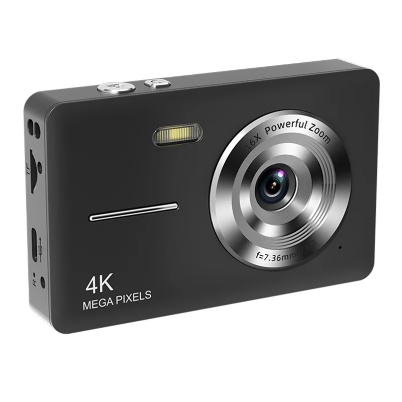 Z17 HD Digital Camera Ultra Thin Retro Portable Student CCD Compact Camera (No Memory Card) - Black