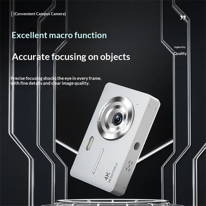 Z17 HD Digital Camera Ultra Thin Retro Portable Student CCD Compact Camera (No Memory Card) - Black