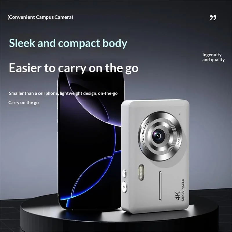 Z17 HD Digital Camera Ultra Thin Retro Portable Student CCD Compact Camera (No Memory Card) - Black