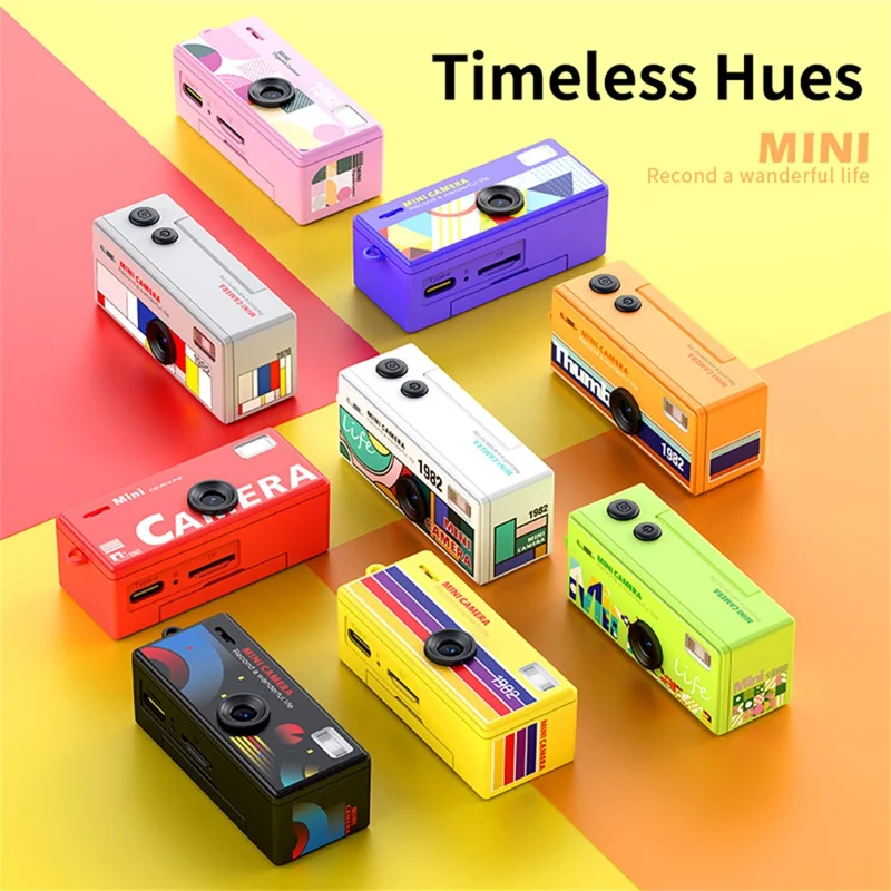 LK-030 Mini Thumb Camera Backpack Pendant Student Portable HD with Screen No Memory Card - Yellow