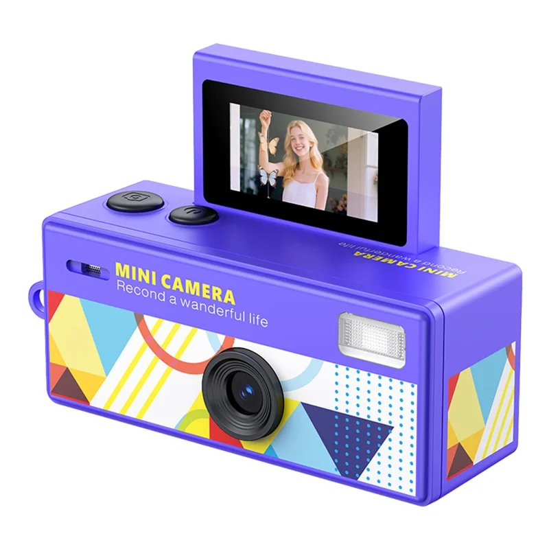 LK-030 Mini Thumb Camera Backpack Pendant Student Portable HD with Screen No Memory Card - Purple
