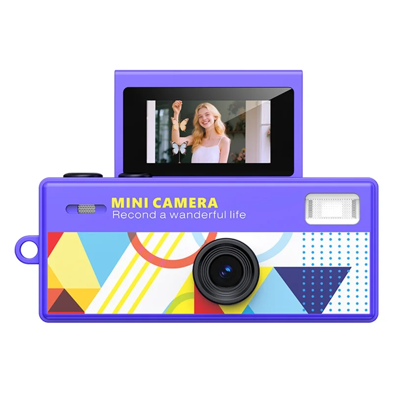 LK-030 Mini Thumb Camera Backpack Pendant Student Portable HD with Screen No Memory Card - Purple
