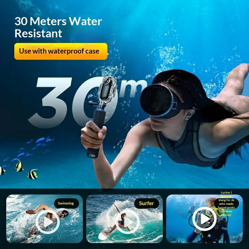 M25 Thumb Sports Camera Pet Collar Recorder 4K HD Action Camera Wide Angle No Memory Card - Black