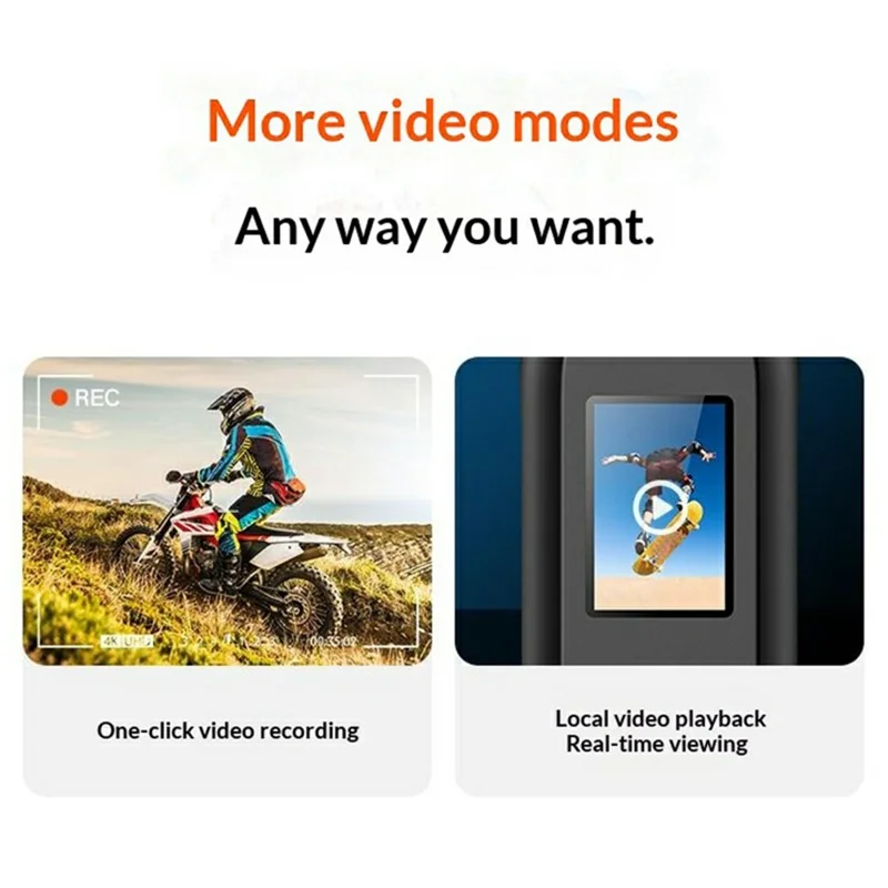 M25 Thumb Sports Camera Pet Collar Recorder 4K HD Action Camera Wide Angle No Memory Card - Black