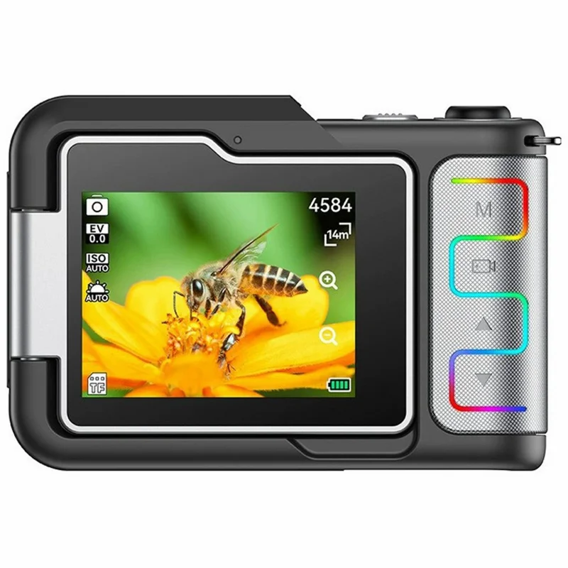 M30 4K Dual Lens Time-Lapse Digital Camera Self-Portrait Vlog Video Mini Camera (without Memory Card) - Black