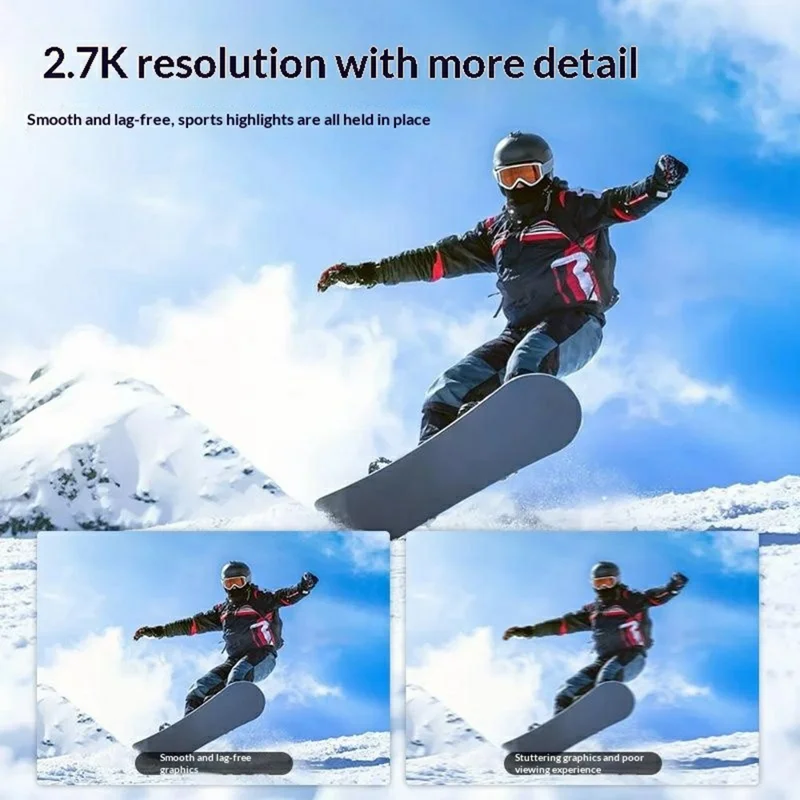 DVD03 Thumb Camera 180° Rotating DV Camcorder Magnetic Sports Camera 2.7K HD Video Recording No Memory Card - White