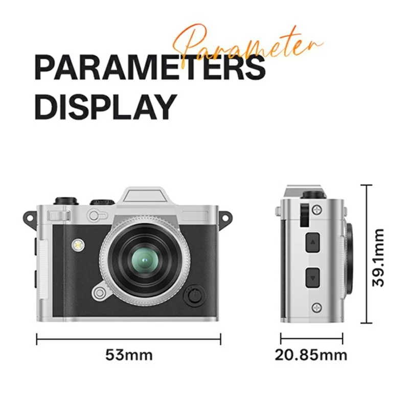 DC29S Flip Screen Camera 20MP High Definition Digital Camera For Students Campus Photography No Memory Card - Black