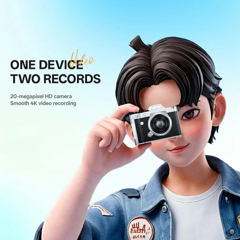 DC29S Flip Screen Camera 20MP High Definition Digital Camera For Students Campus Photography No Memory Card - Black