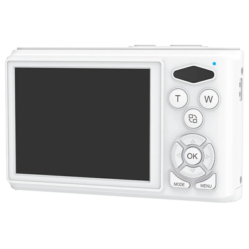 C6S 5K Video Recorder 18X Digital Zoom Dual Screen Digital Camera with LED Fill Light (without TF Card) - White