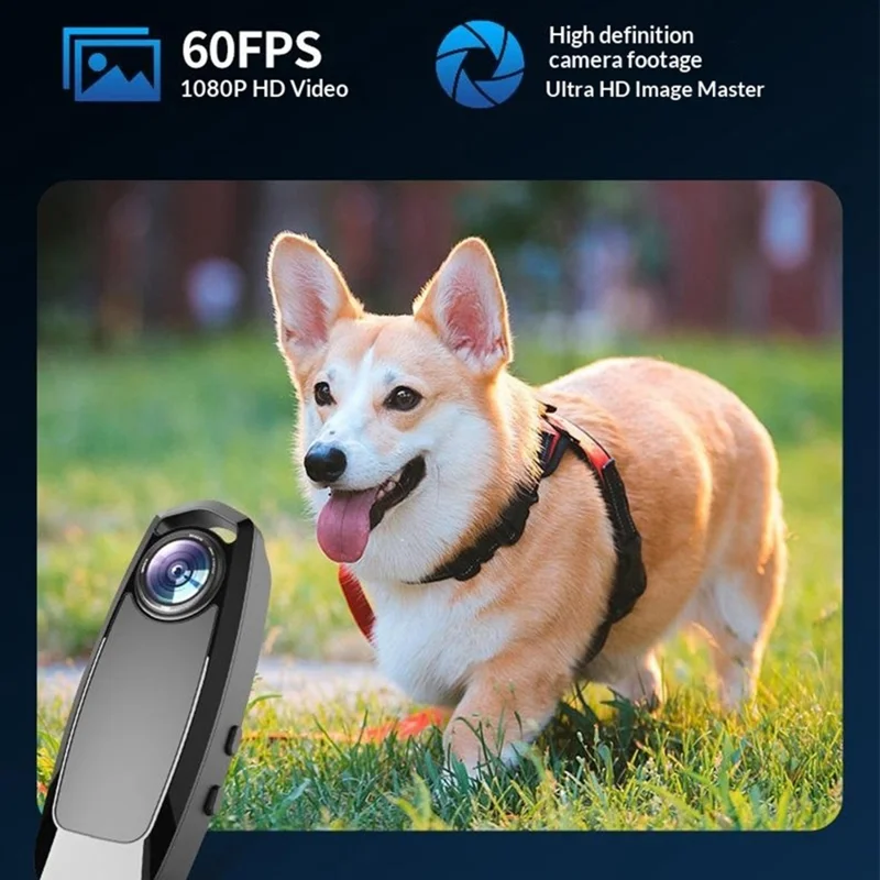 Cámara M28 4K Ultra HD para VLOG de Mascotas, Grabadora de Uso Colgante con Vista en Primera Persona - Negro