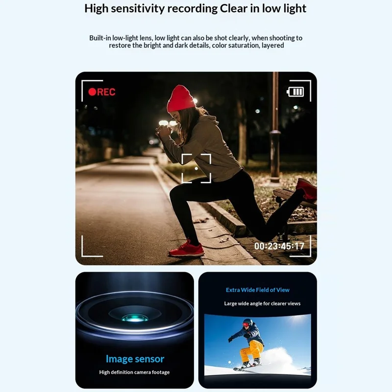 M13 4K Ultra HD Mini Camera 180 Degree Flip Lens Motion Detection Night Vision Video Recorder (without TF Card)