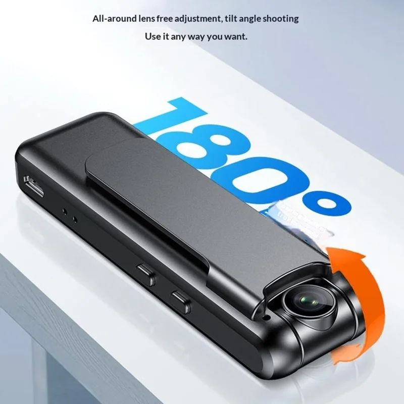 M13 4K Ultra HD Mini Camera 180 Degree Flip Lens Motion Detection Night Vision Video Recorder (without TF Card)