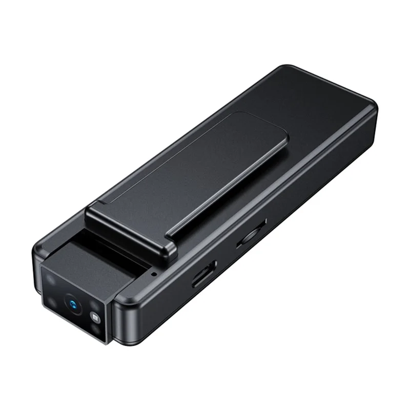 Cámara mini inalámbrica M15 4K HD WiFi con visión nocturna, grabadora de video tipo pinza - Negro
