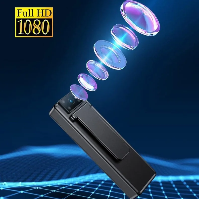 Cámara mini inalámbrica M15 4K HD WiFi con visión nocturna, grabadora de video tipo pinza - Negro