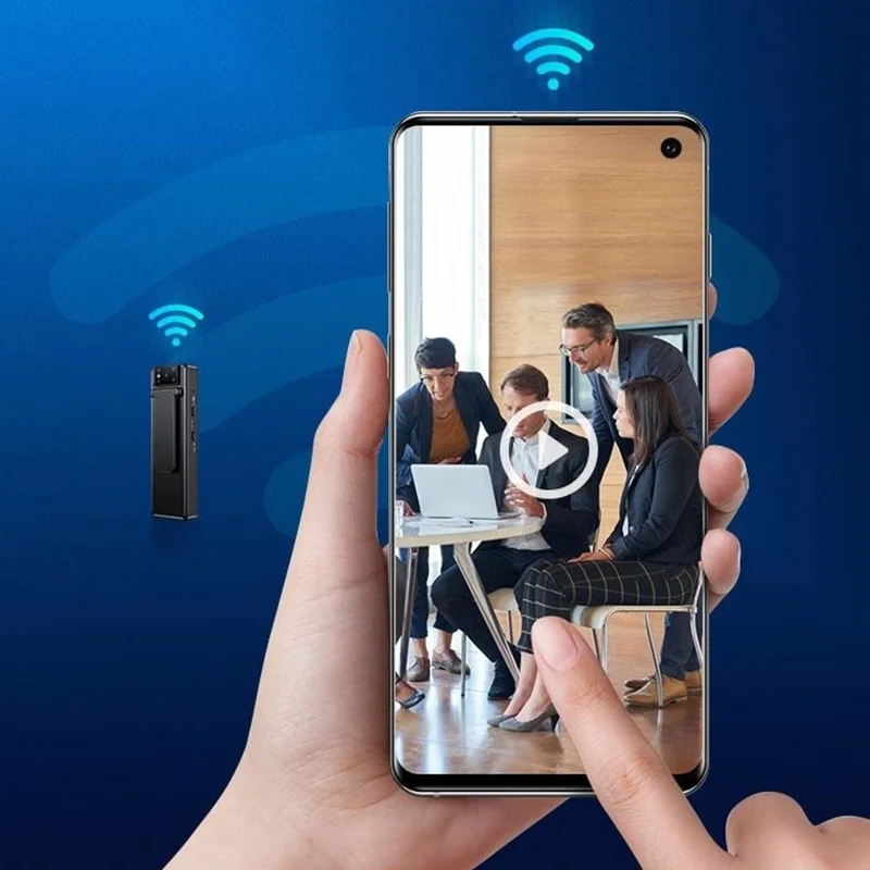 Cámara mini inalámbrica M15 4K HD WiFi con visión nocturna, grabadora de video tipo pinza - Negro