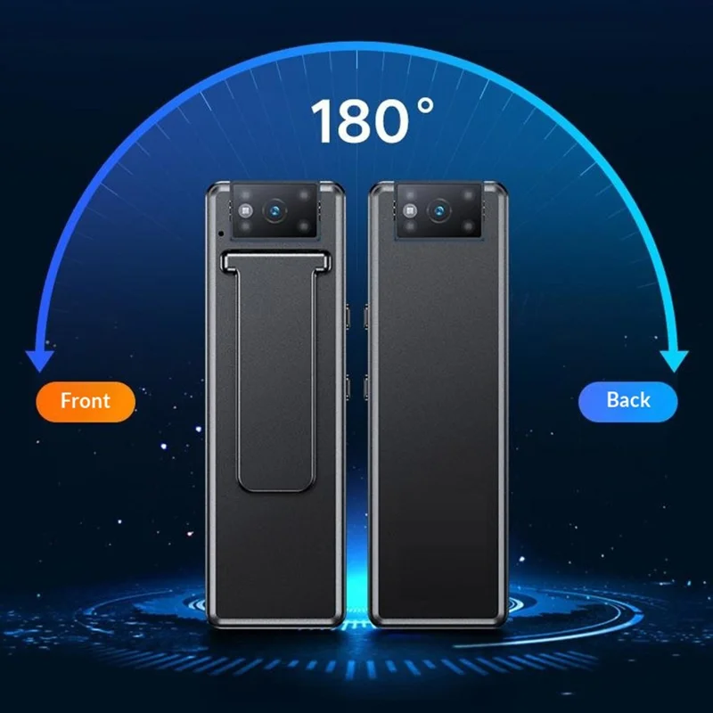 Cámara mini inalámbrica M15 4K HD WiFi con visión nocturna, grabadora de video tipo pinza - Negro