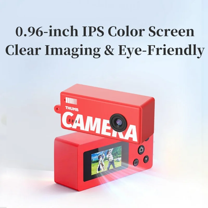 X7 0.96 Inch IPS Screen Retro Thumb Camera 1080P Full HD Recording Mini Digital Camera - Red
