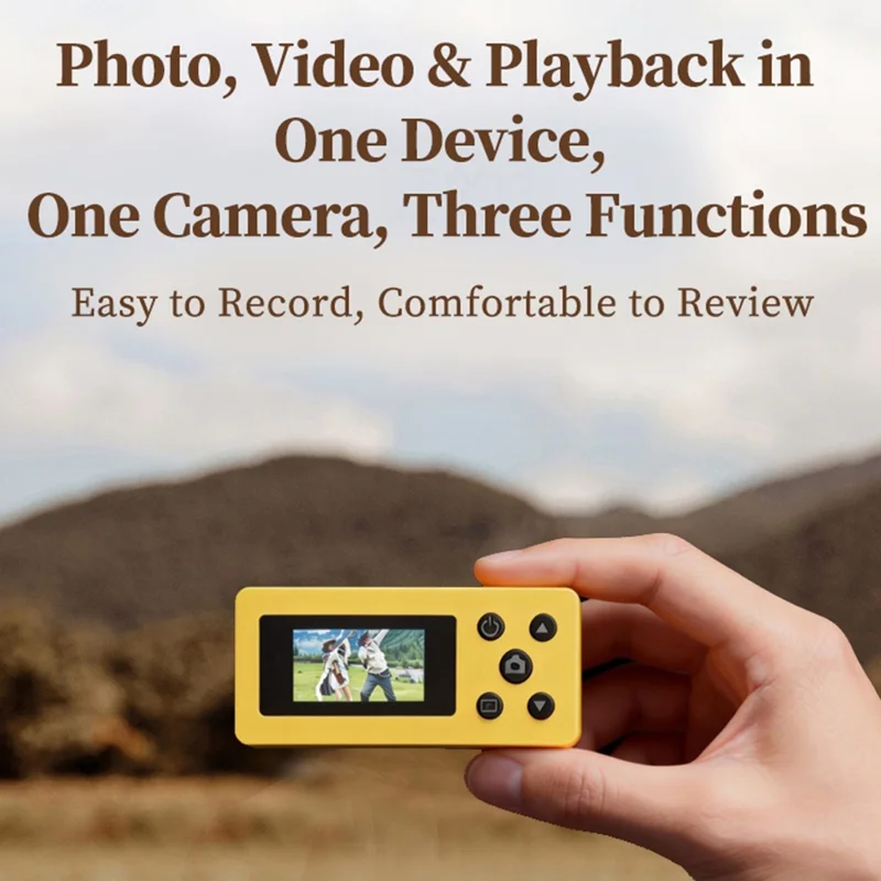 X7 0.96 Inch IPS Screen Retro Thumb Camera 1080P Full HD Recording Mini Digital Camera - Red