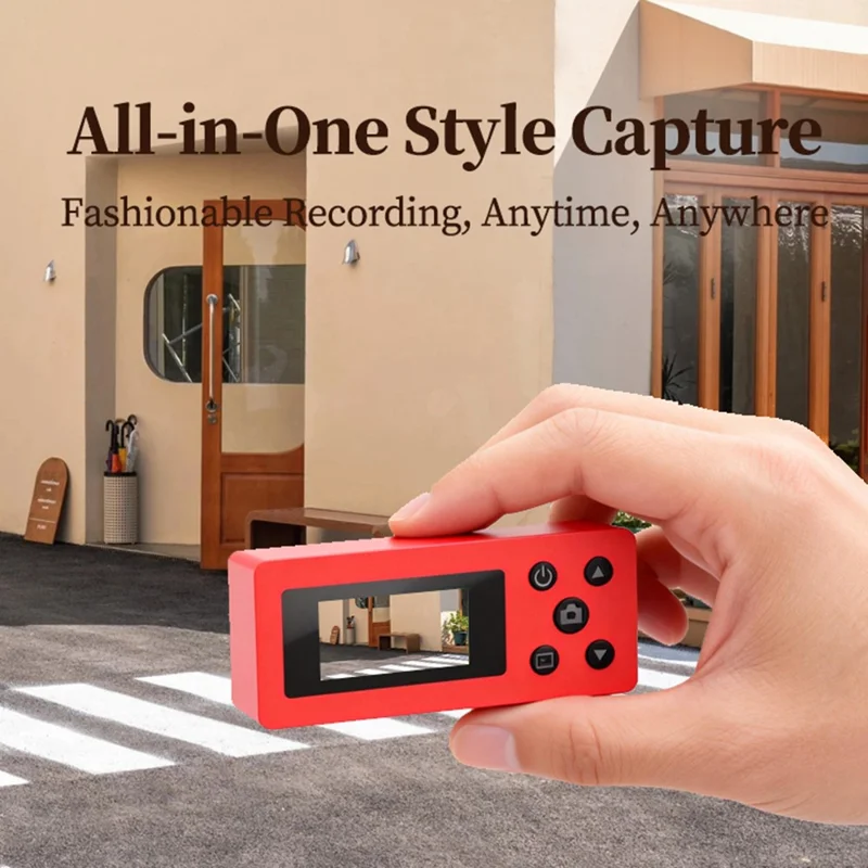 X7 0.96 Inch IPS Screen Retro Thumb Camera 1080P Full HD Recording Mini Digital Camera - Red