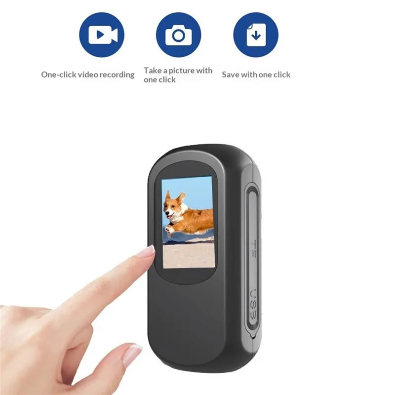 M31 4K Action Camera Outdoor Portable Thumb Camera Magnetic Charging 4K HD Pet Vlogger - Black