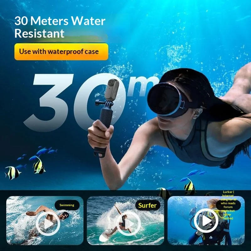 M31 4K Action Camera Outdoor Portable Thumb Camera Magnetic Charging 4K HD Pet Vlogger - Black