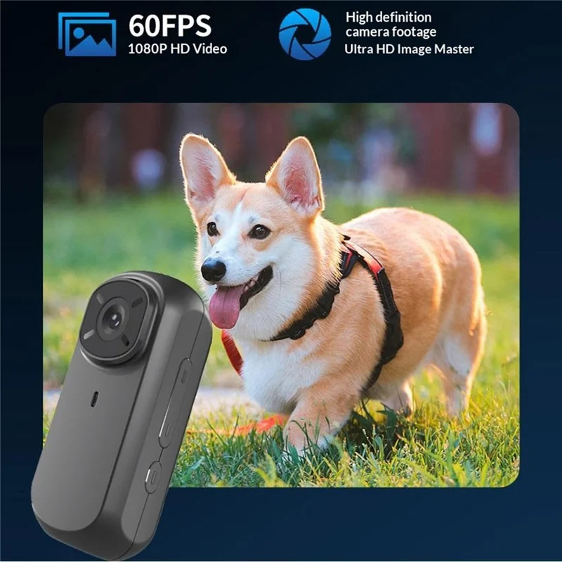 M31 4K Action Camera Outdoor Portable Thumb Camera Magnetic Charging 4K HD Pet Vlogger - Black