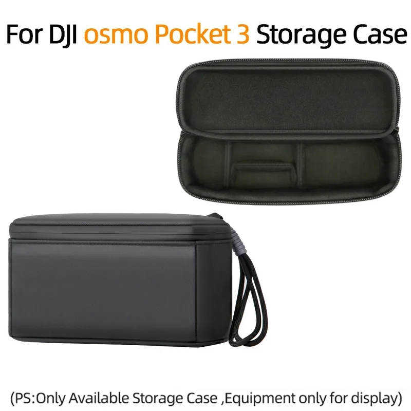 For DJI Osmo Pocket 3 Action Camera Carrying Bag Lycra Portable Storage Case with Hand Strap - Black