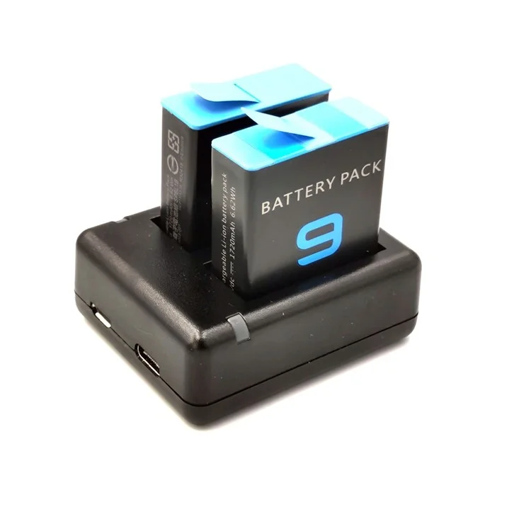 Double Channel Battery Charger for GoPro Hero 9 Black