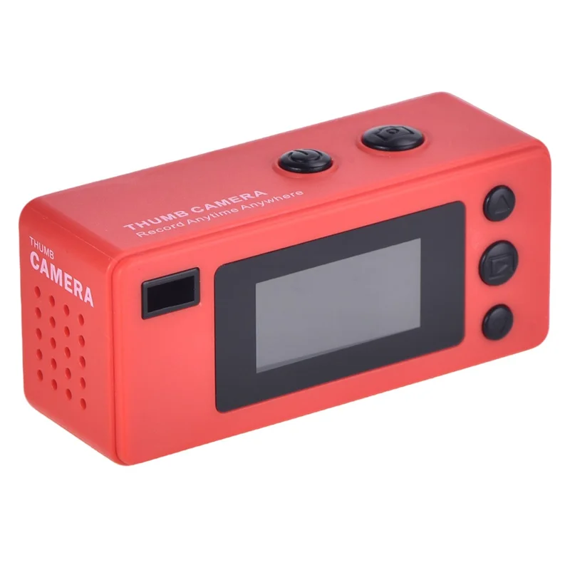 G6+ Mini Thumb Camera 0.96 Inch TFT Screen Wide Angle Pocket Video Recorder (without Memory Card) - Red