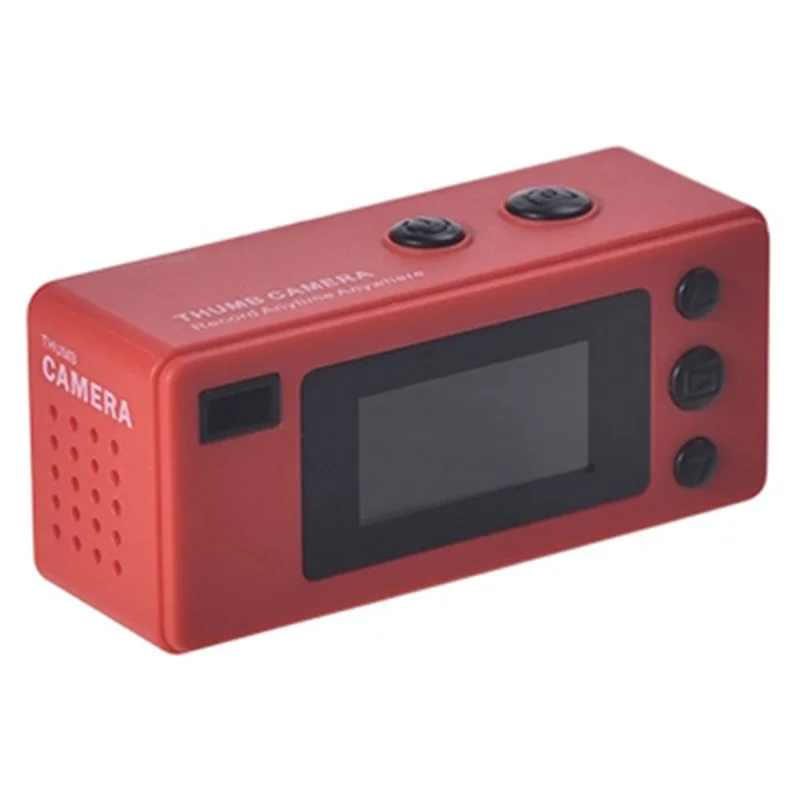 G6+ Mini Thumb Camera 0.96 Inch TFT Screen Wide Angle Pocket Video Recorder (without Memory Card) - Red