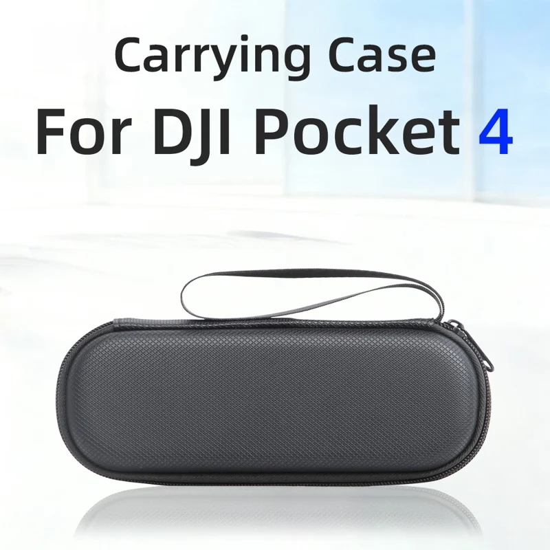 Tragetasche für DJI Osmo Pocket 4, PU-Aufbewahrungstasche, kratzfeste Schutzhülle – Schwarz
