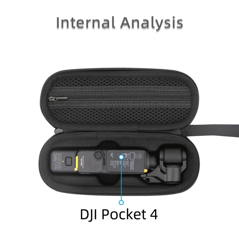 Tragetasche für DJI Osmo Pocket 4, PU-Aufbewahrungstasche, kratzfeste Schutzhülle – Schwarz