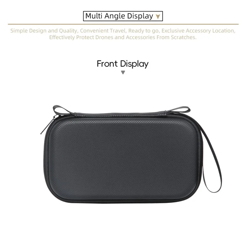 Przenośny futerał na DJI Osmo Pocket 4, torba magazynowa z tworzywa PU, ochronna twarda obudowa - Czarny