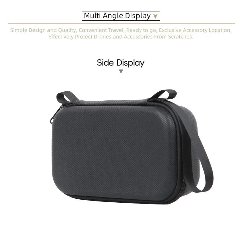 Przenośny futerał na DJI Osmo Pocket 4, torba magazynowa z tworzywa PU, ochronna twarda obudowa - Czarny