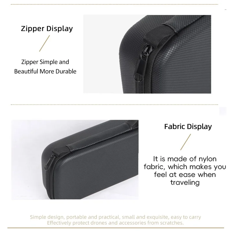 Przenośny futerał na DJI Osmo Pocket 4, torba magazynowa z tworzywa PU, ochronna twarda obudowa - Czarny