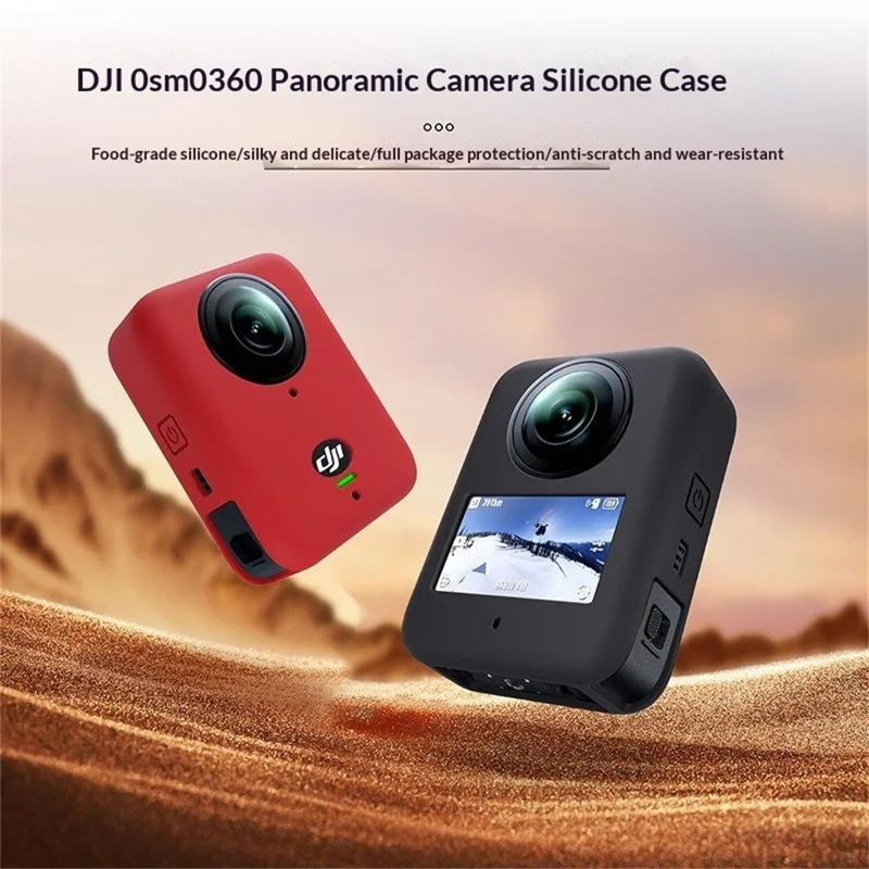 Custodia in Silicone per Fotocamera Panoramica DJI Osmo 360, Copertura Protettiva Antiurto e Antipolvere - Nero