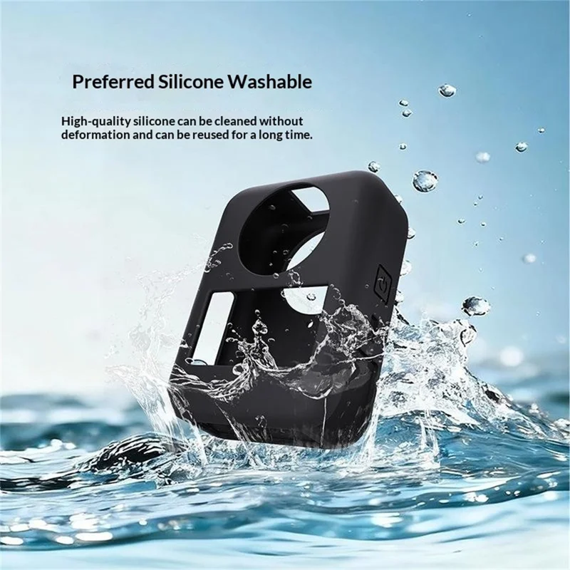 Custodia in Silicone per Fotocamera Panoramica DJI Osmo 360, Copertura Protettiva Antiurto e Antipolvere - Nero