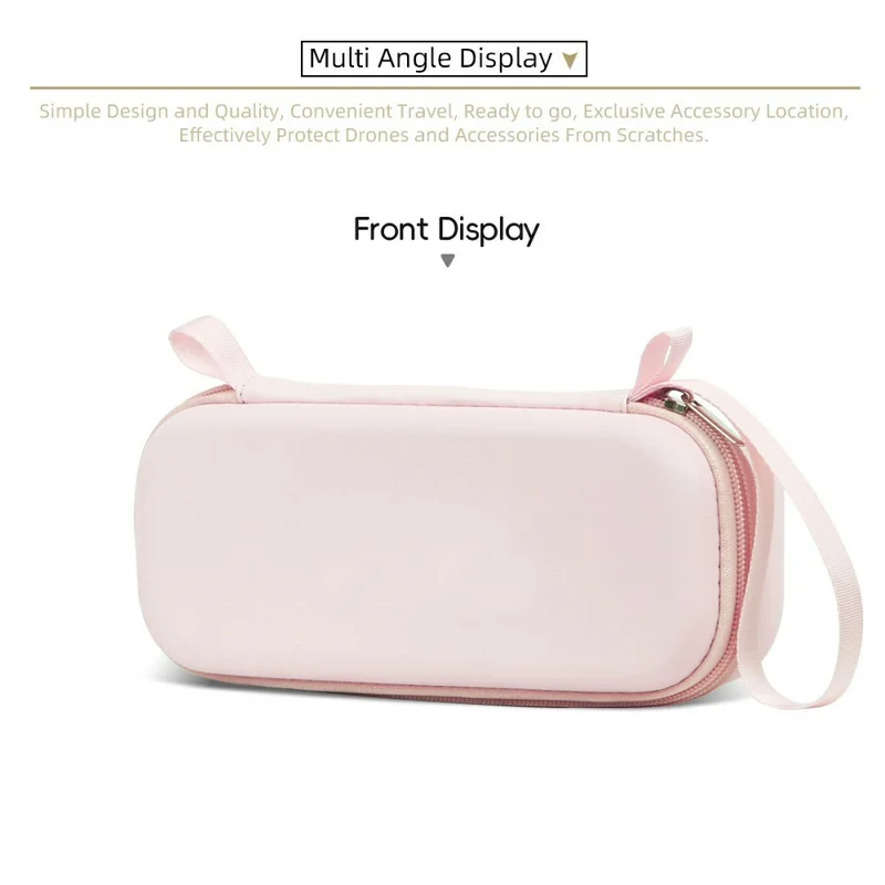 Carrying Case for Insta360 Luna Ultra Handheld Gimbal Camera PU Protective Storage Bag Portable Travel Pouch - Pink