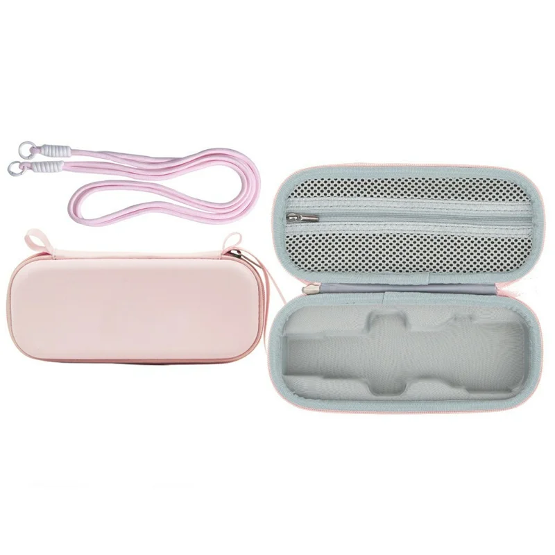PU Protective Carrying Case for Insta360 Luna Ultra Handheld Gimbal Camera Storage Bag with Shoulder Strap - Pink