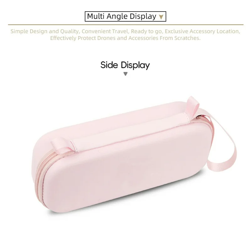PU Protective Carrying Case for Insta360 Luna Ultra Handheld Gimbal Camera Storage Bag with Shoulder Strap - Pink