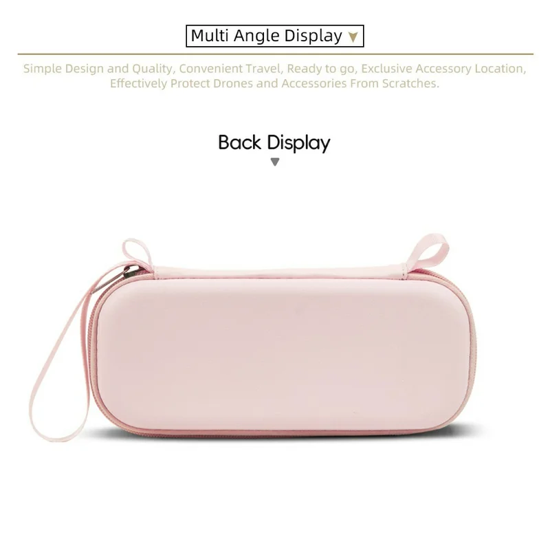 PU Protective Carrying Case for Insta360 Luna Ultra Handheld Gimbal Camera Storage Bag with Shoulder Strap - Pink