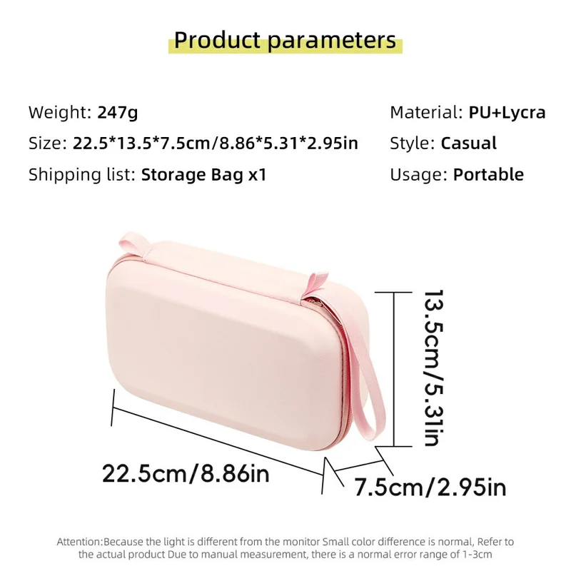 For DJI Osmo Pocket 4P Protective Case with Shoulder Strap Portable Carrying Bag - Pink
