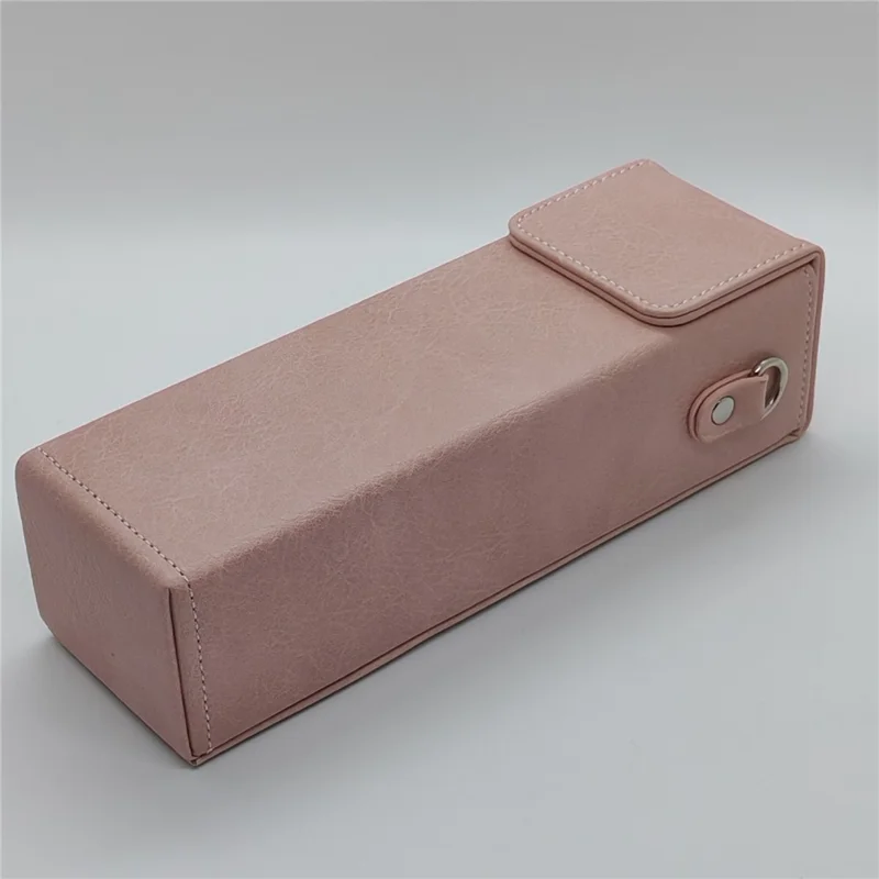 Borsa portatile per DJI Osmo Pocket 3 / Pocket 4 in ecopelle con grana di bufalo, custodia antiurto con tracolla - Rosa