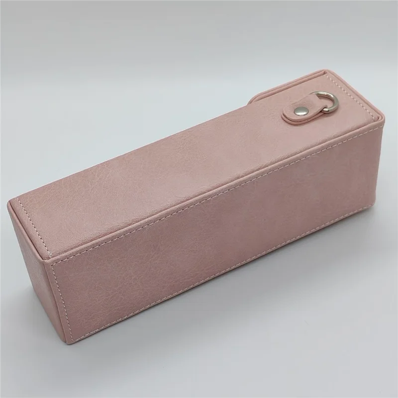 Borsa portatile per DJI Osmo Pocket 3 / Pocket 4 in ecopelle con grana di bufalo, custodia antiurto con tracolla - Rosa