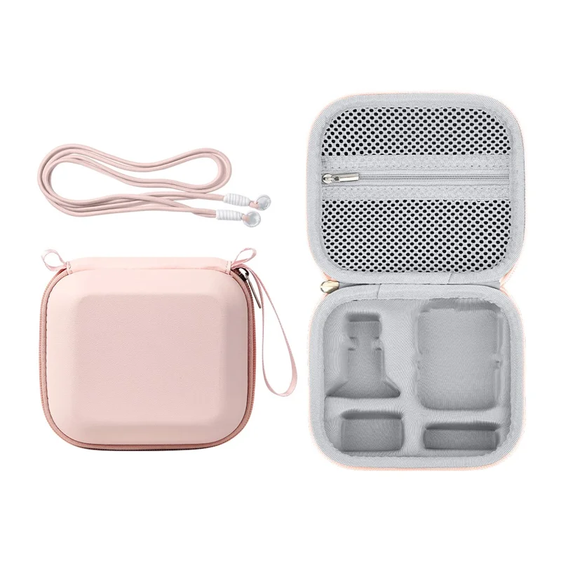 For DJI Osmo Nano Storage Case with Shoulder Strap PU + Lycra Anti-Scratch Portable Protective Bag - Pink