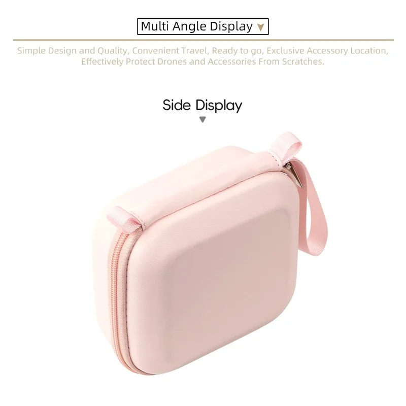 For DJI Osmo Nano Storage Case with Shoulder Strap PU + Lycra Anti-Scratch Portable Protective Bag - Pink
