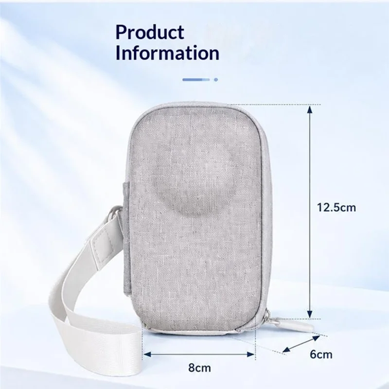 For Insta360 X6 Storage Bag EVA Hard Shell Shockproof Carrying Case with Wrist Strap - Grey