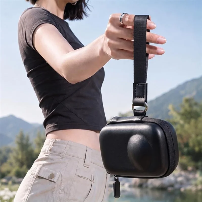 For Insta360 X6 Storage Bag EVA Hard Shell Shockproof Carrying Case with Wrist Strap - Grey