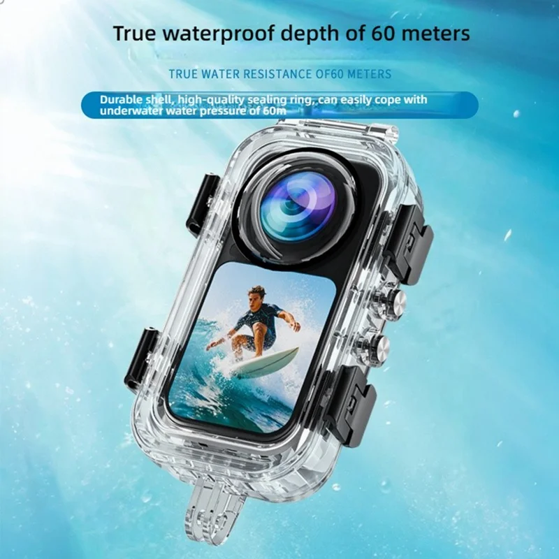 For Insta360 X6 Invisible Diving Case 60m Waterproof Spherical Lens Protective Housing Shell