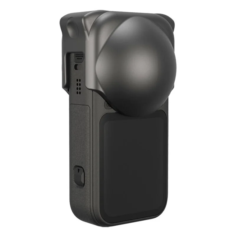 For Insta360 X6 Lens Protective Case Silicone Scratch Resistant Dustproof Lightweight Cover - Black